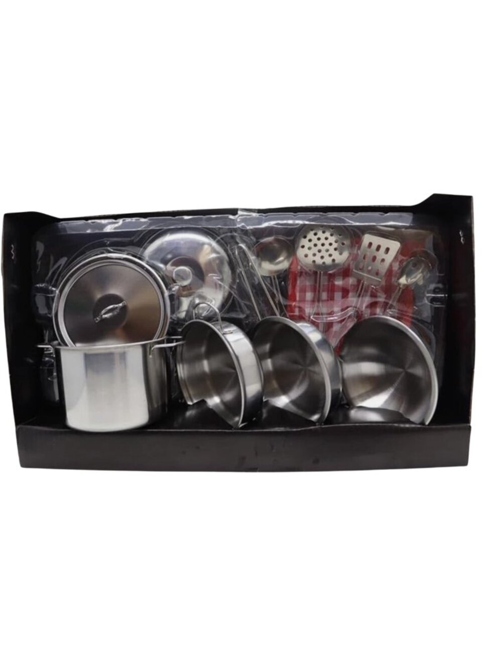 NWT Kids Stainless Steel Kitchen Accessory Set – 11pc Cooking Toy Kit - Picture 7 of 13